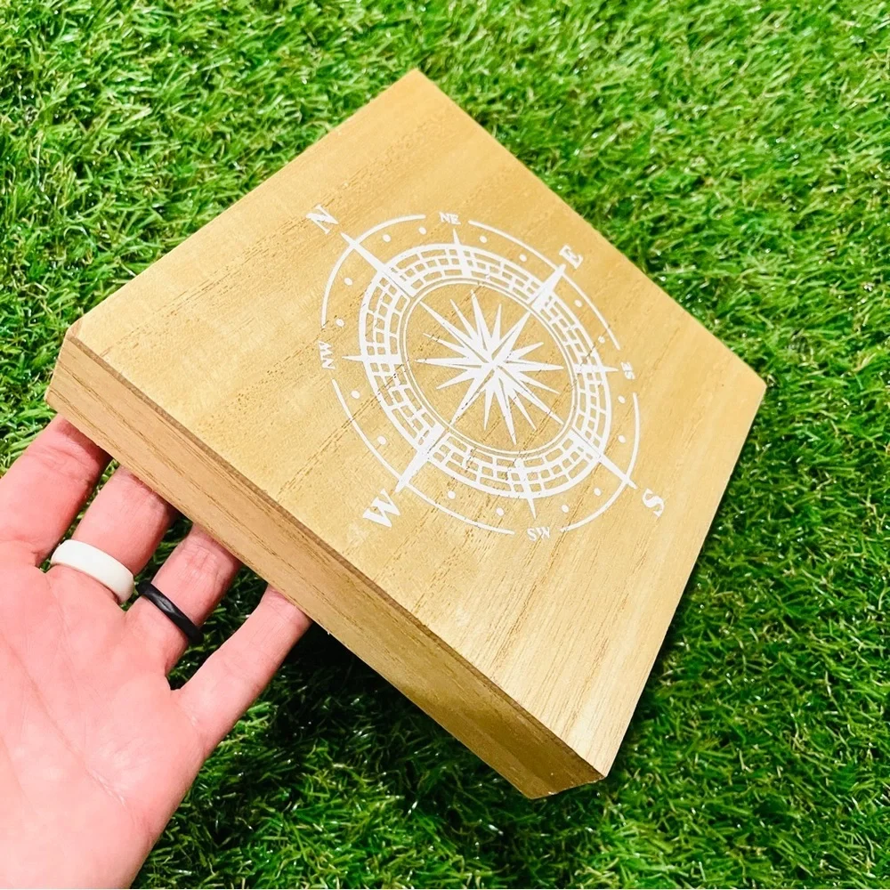 Wooden Compass Wall Art